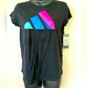 Adidas Girls XL Sz 16 (Or Women's Small) NWT Logo Short Sleeve Tee NWT